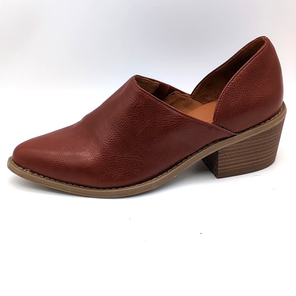 Cynthia‎ Rowley Boots Womens Eddie Brown 9.5 Ankle Bootie Shoe Stretch Slip On